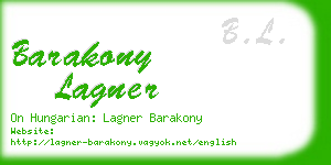 barakony lagner business card